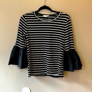Black & White Bell Sleeved Tee